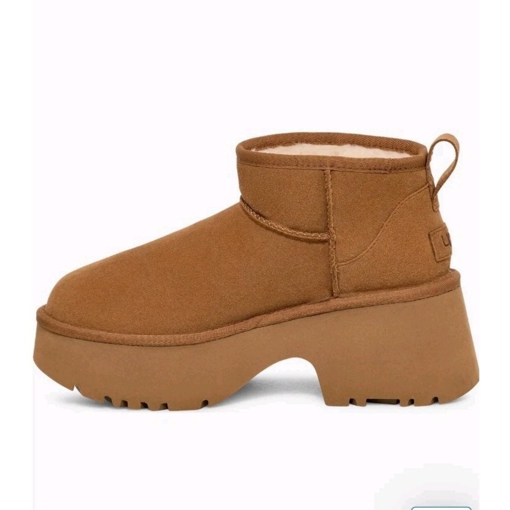 UGG NWT Platform Mini Boots | Chestnut | Cozy & Trendy | Size 8 - Picture 6 of 8